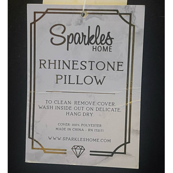 TIK TOK VIRAL Rhinestone Sugar Skull Halloween 2023 Decorative Pillow New - Picture 4 of 7